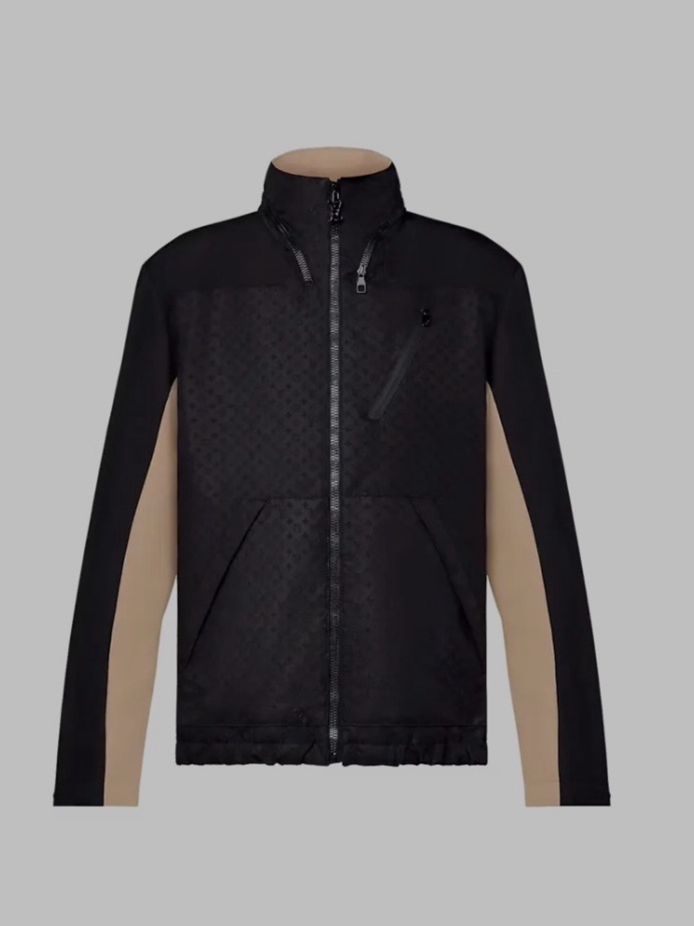NWT Louis Vuitton Black Jacket with Beige Side Panels
